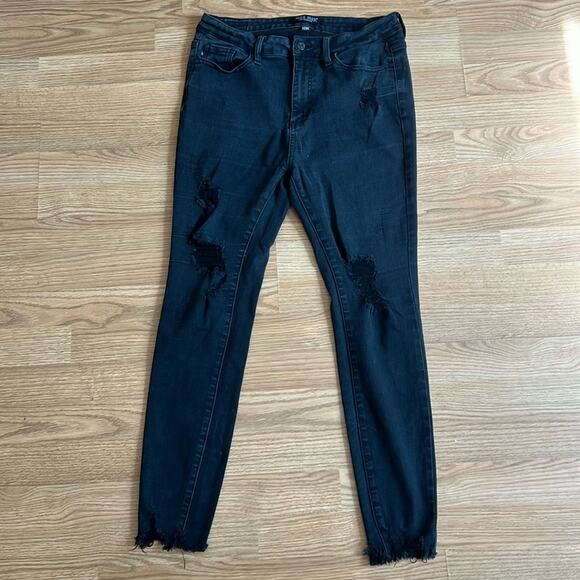 Judy Blue Denim - Judy Blue Black Skinny Distressed Jeans